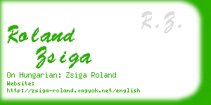 roland zsiga business card